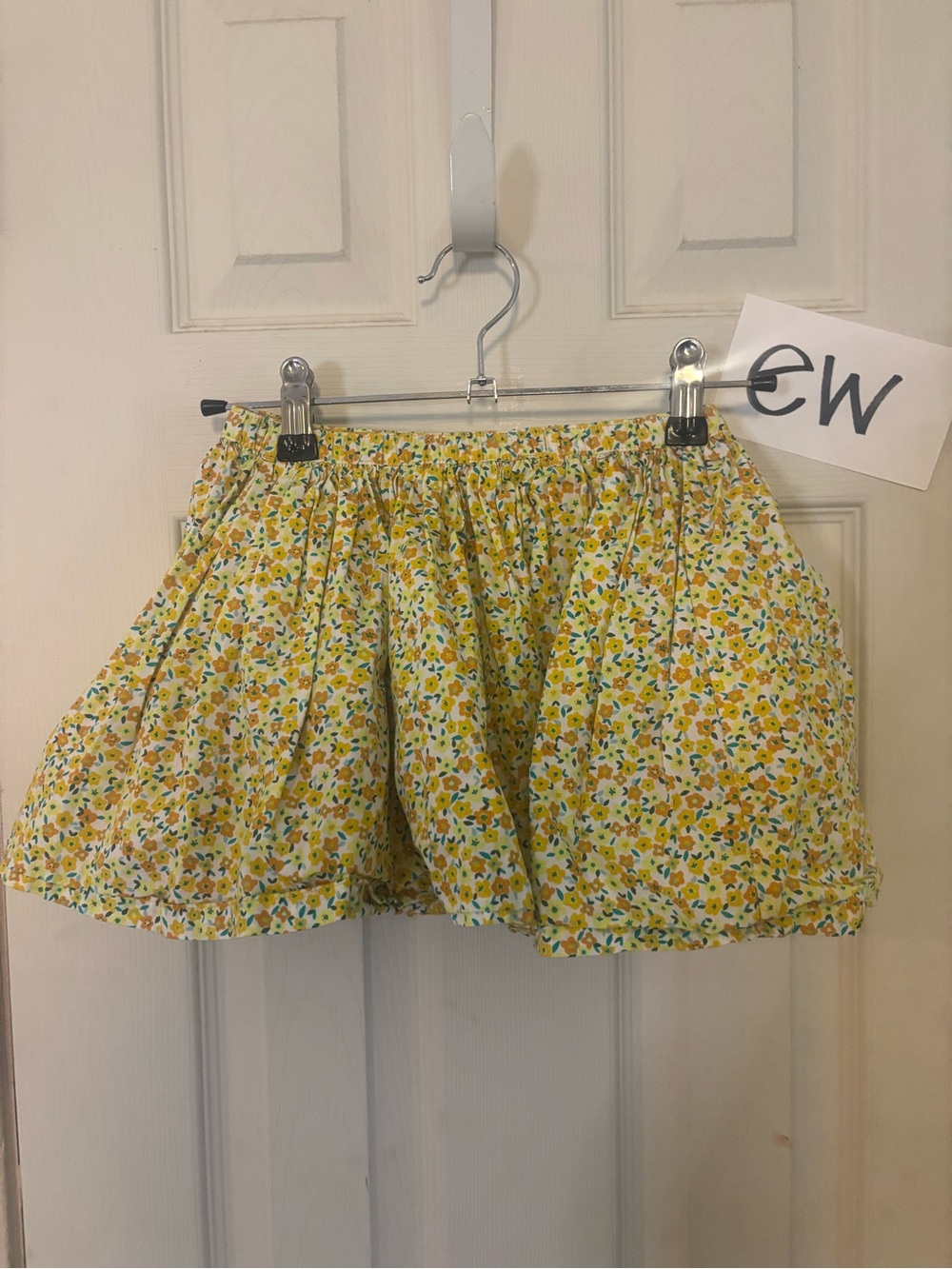 Tea Collection Yellow Floral Bubble Hem Skirt